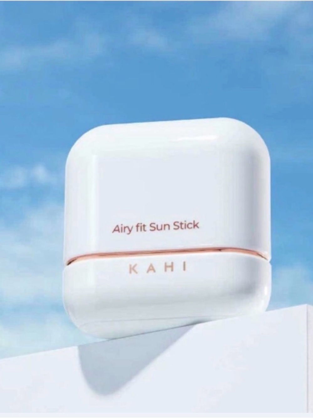 KAHI Airy Fit Sun Stick - White with Rose Gold Accent